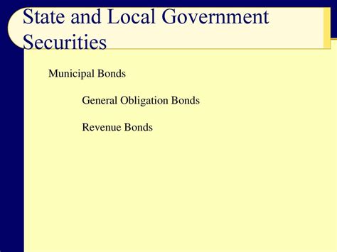 state and local government securities.